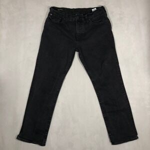 True Religion Jeans Mens 34x30 Black Ricky Relaxed Straight Flap Pockets Denim